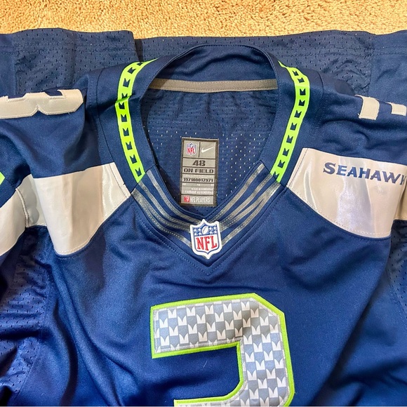 Nike Russel Wilson Seattle Seahawks Jersey Large (48) Blue Green - Picture 2 of 7